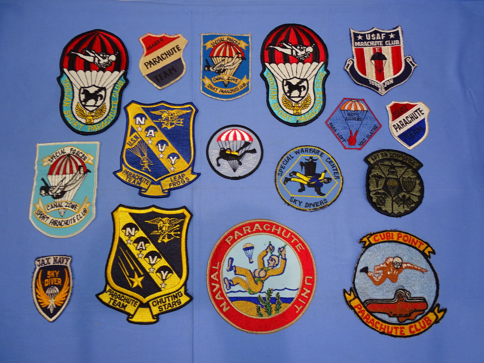 1970's, 80's, 90's Military Patch Lot, SKYDIVER PARACHUTE TEAM (1 of 6)