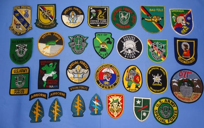 1970's, 80's, 90's Military Patch Lot, SPECIAL FORCES (1 of 6)