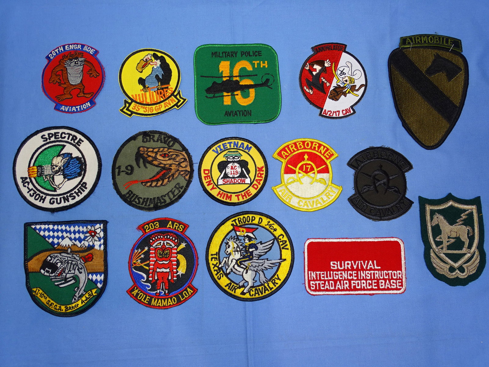 1970's, 80's, 90's Military Patch Lot, AVIATION (1 of 6)