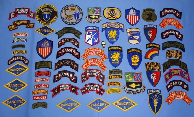 1970's, 80's, 90's Military Patch Lot, AIRBORNE RANGERS (1 of 6)