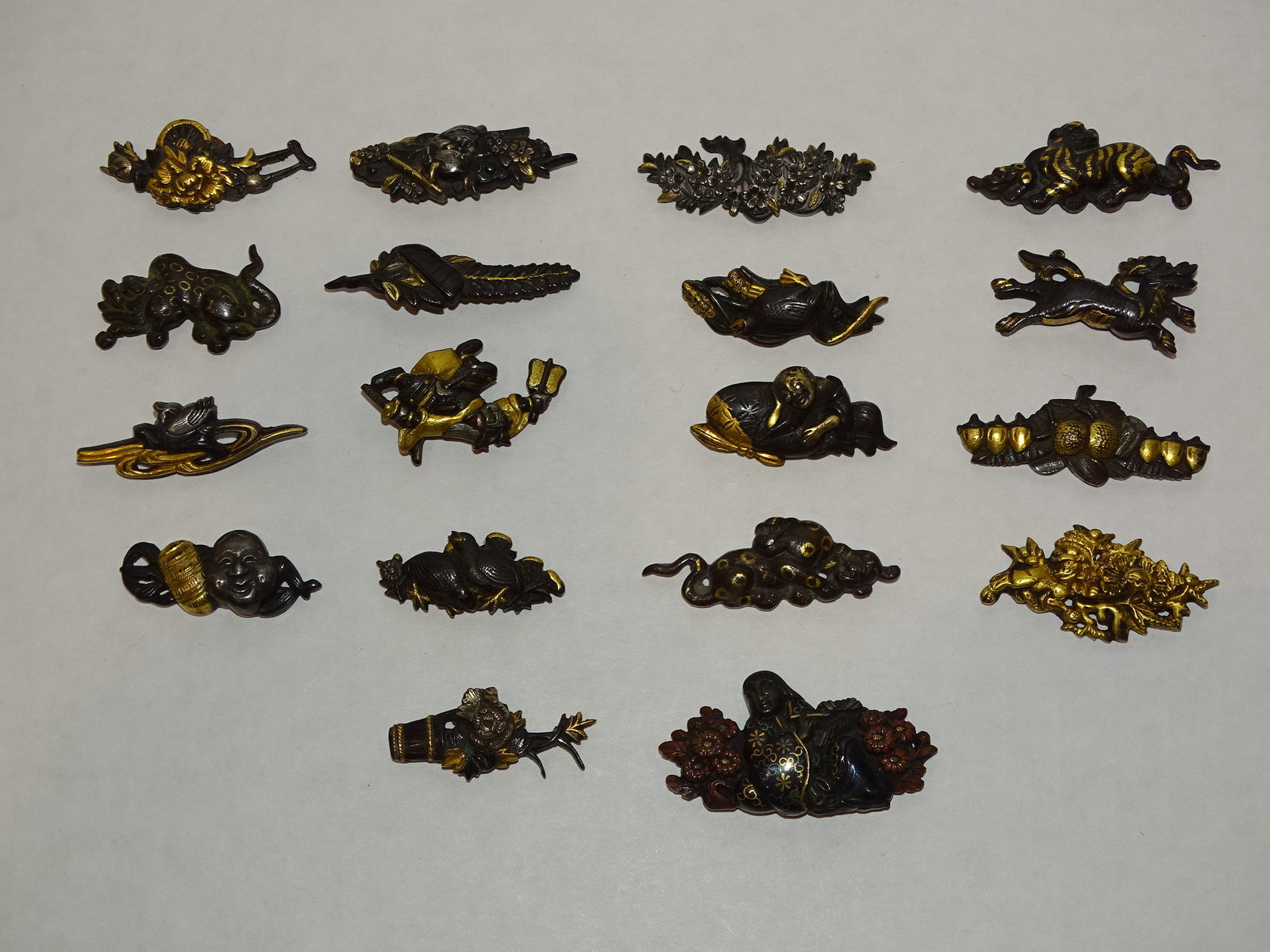 Japanese Samurai Sword Fittings, MENUKI: JAPANESE SAMURAI SWORD FITTINGS, MENUKI LOT.