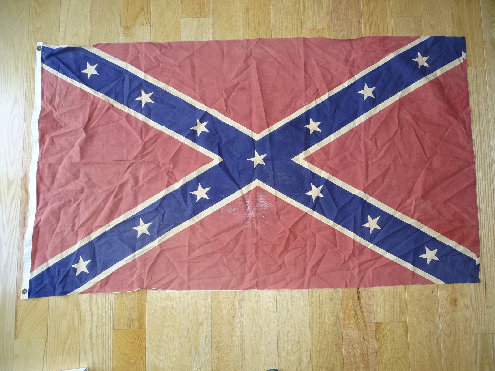 1960's CSA Confederate States "Stars and Bars" Flag, 36x60" (1 of 8)