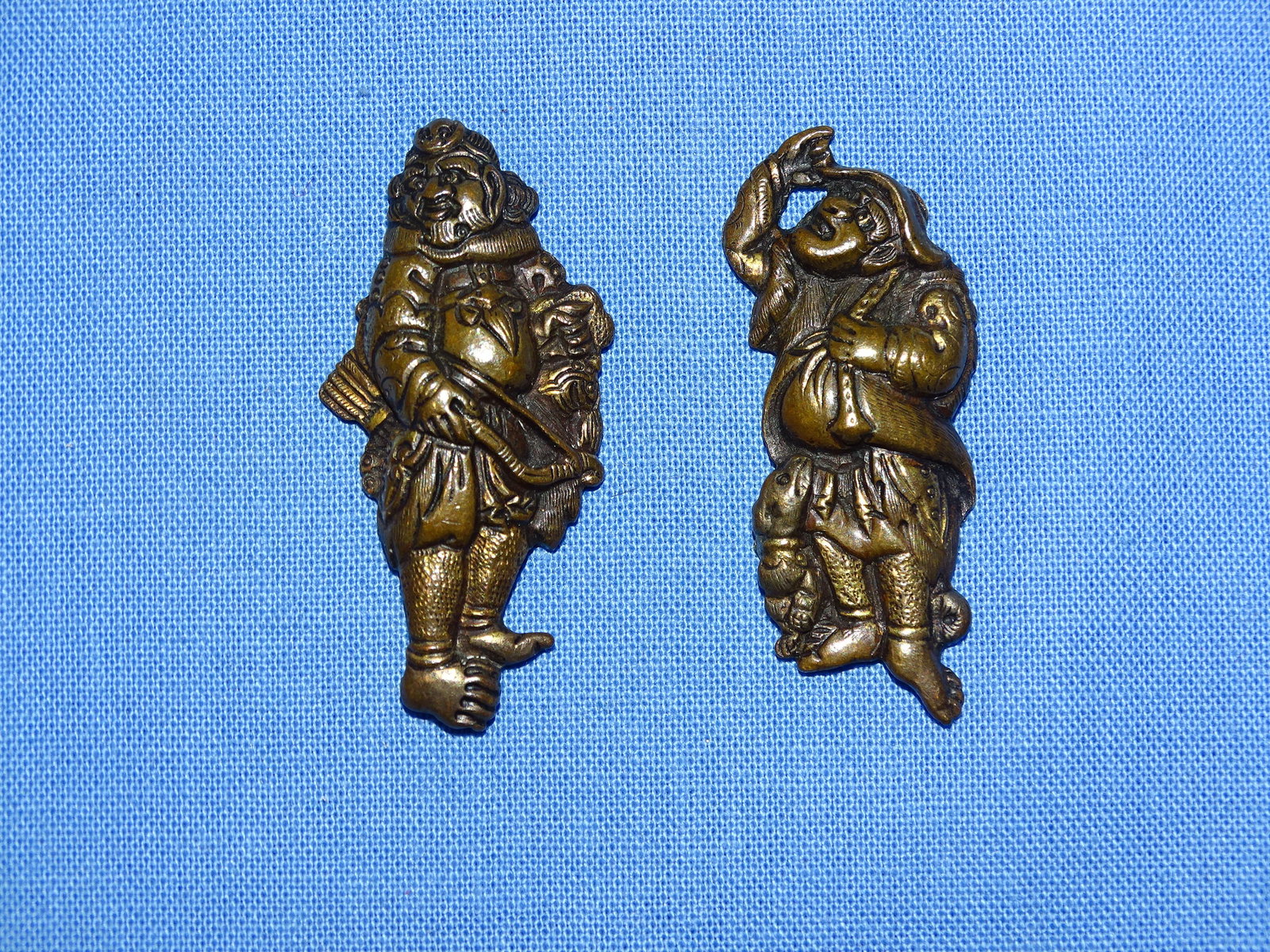 Japanese Samurai Sword Fittings, Menuki Matching Pair, Guardians (1 of 3)