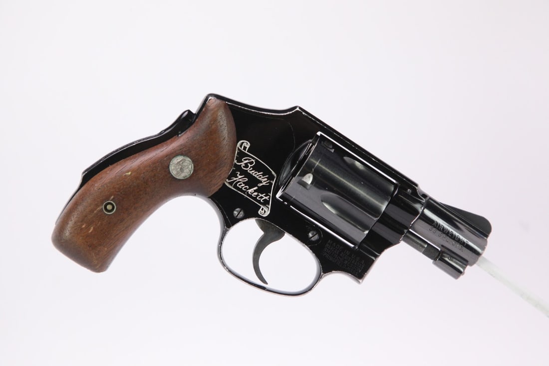 Buddy Hackett's Smith & Wesson Model 42 Centennial Airweight .38 Special Revolver, C&R: Buddy Hackett's Smith & Wesson Model 42 Centennial Airweight .38 Special Revolver, C&R Our Assessment: This Centennial Airweight chambered for .38 Special was made between 1957 and 1966 and belonged