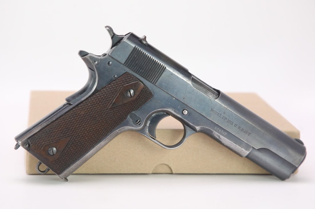 Attractive 4-Digit 1912 Production WWI Colt Model of 1911 U.S. Navy .45 ACP Pistol: Attractive 4-Digit 1912 Production WWI Colt Model of 1911 U.S. Navy .45 ACP Pistol Our Assessment: This a nice find for 1911 collectors, a 1912 produced U.S. Navy model, shipped to the Navy Yard in Br