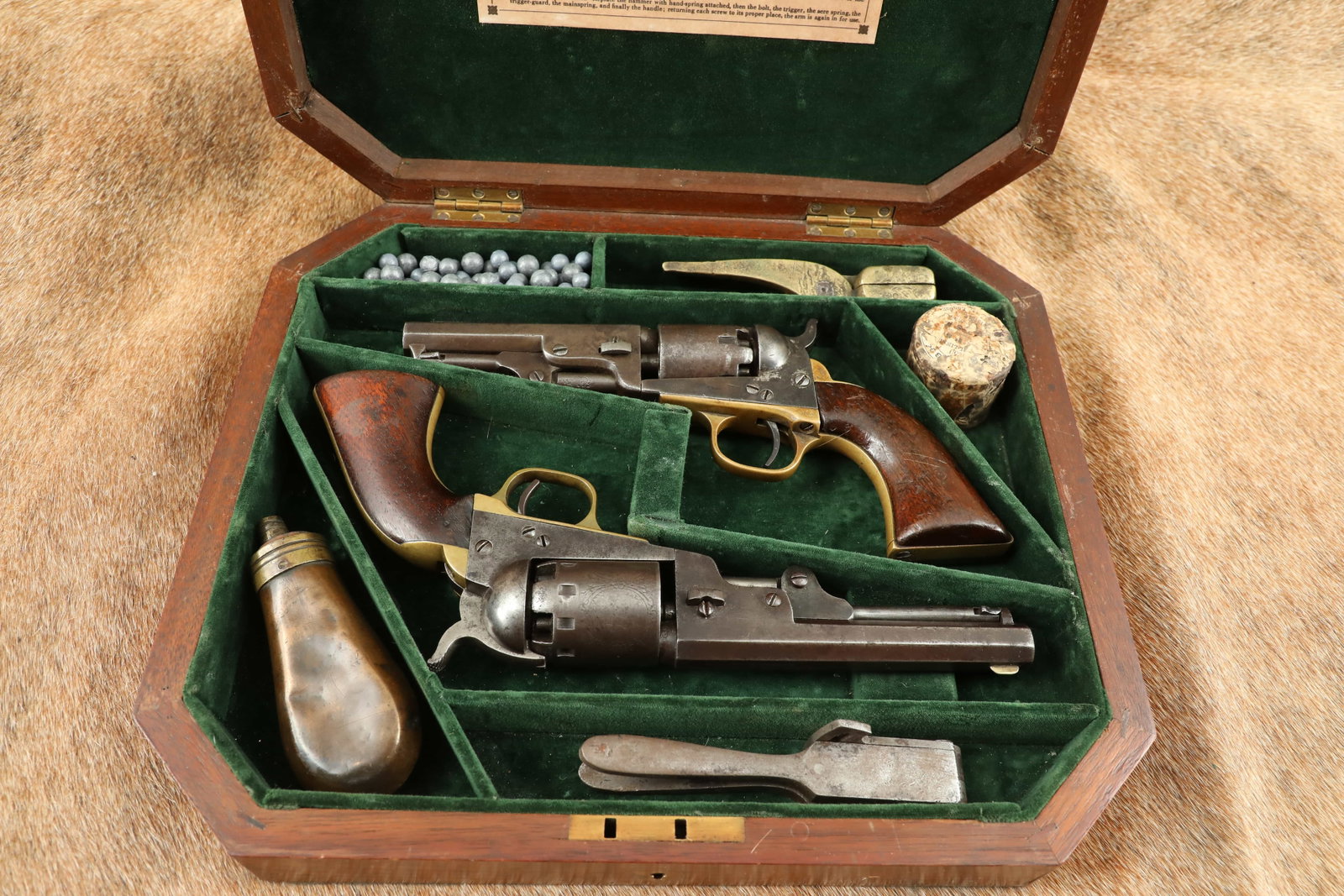Cased Manhattan Arms .36 Cal Navy & Colt Model 1849 Pocket .31 Cal Percussion Cap & Ball Revolvers: Make: (SK022) Colt Make: (SK021) Manhattan Arms Co. Model:(SK022) 1849 Pocket Model:(SK021) Series V .36 Caliber Revolver Serial Number:(SK022) 325172 Serial Number:(SK021) 63283 Year of Manufacture:(