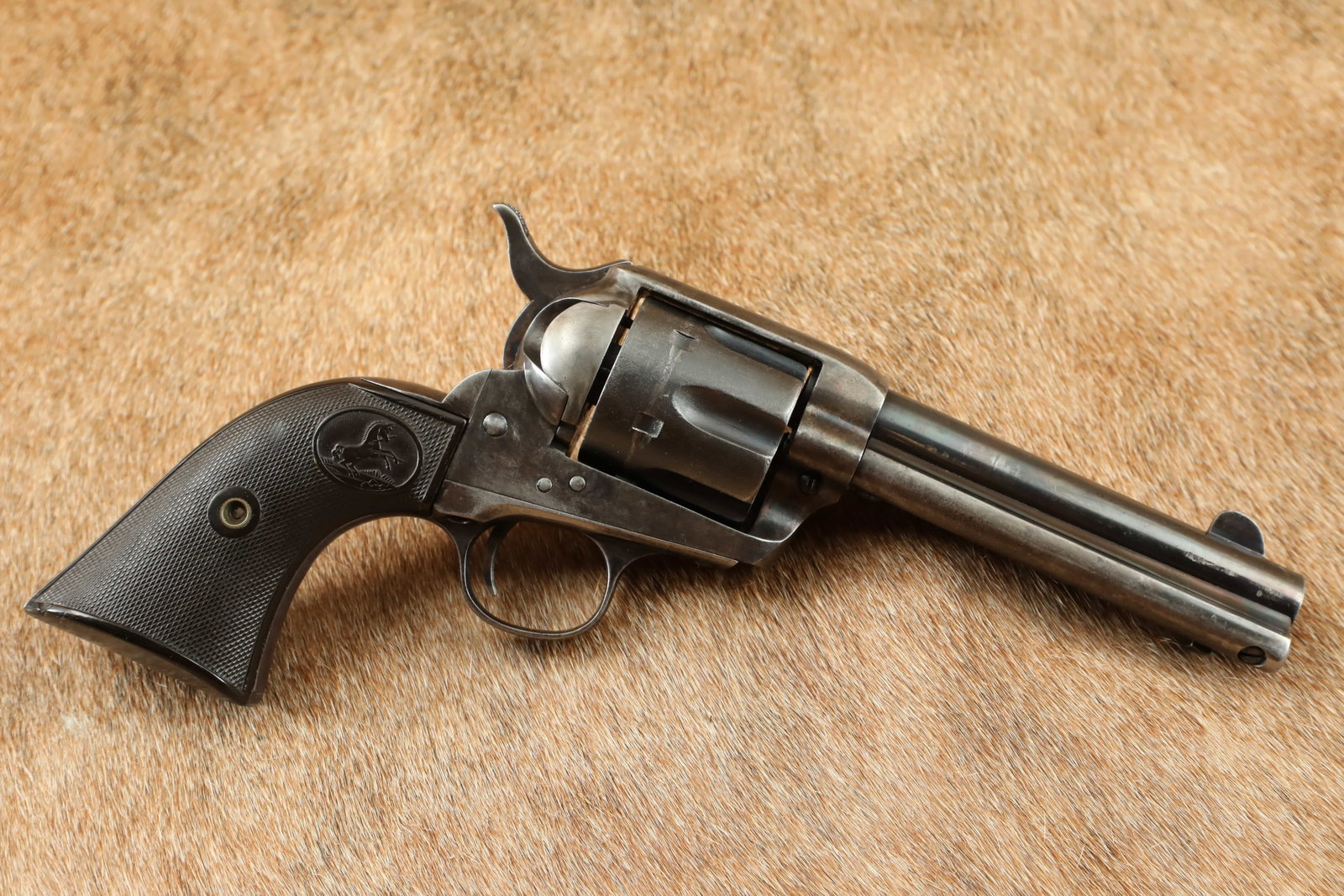 Texas Shipped Colt 1st Generation Single Action Army .38-40 WCF 4.75” SAA Revolver & Letter: Make: Colt Model: Single Action Army Serial Number: 285878 Year of Manufacture: 1906 Caliber: .38-40 Winchester Center Fire (.38 WCF) Action Type: Single Action Revolver with Side Loading-Gate Cylinde
