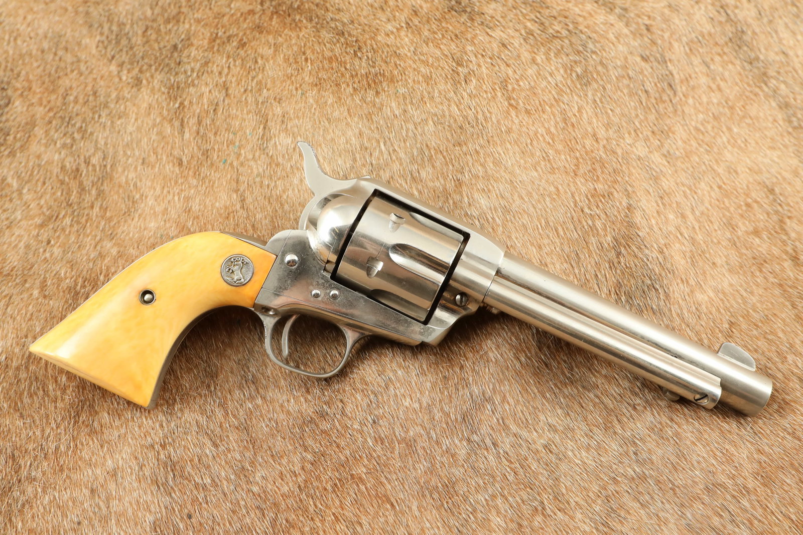 Last Serial Number 1st Generation Colt Single Action Army Nickel 5 1/2" .38 Special Revolver 1940: Make: Colt