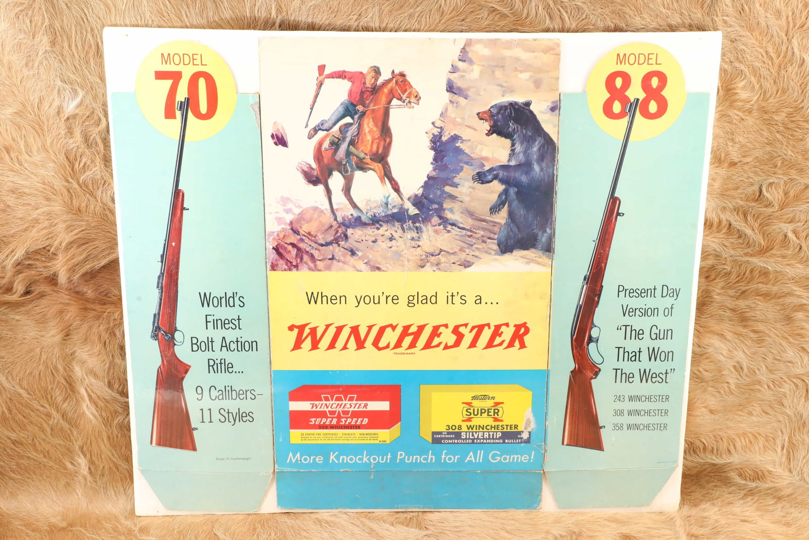 Vintage 1950s Winchester Models 70 & 88 “When you’re glad it’s a…”: Winchester has always had a way with advertisements of striking the perfect combination of sentimentality and impending adventure without coming across as saccharine. This Vintage 1950s Winchester Mod