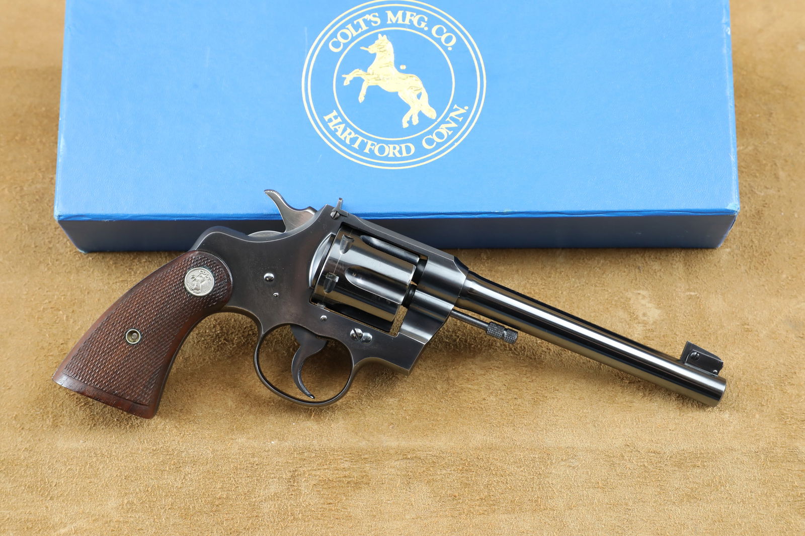 Colt Officers Model Target OMT 3rd Issue 6" .22 LR Double Action Revolver, MFD 1941 C&R: Make: Colt Model: Officerâ€™s Model Target, 3rd Issue Serial Number: 23695 Year of Manufacture: 1941 Caliber: .22 Long Rifle Action Type: Double Action / Single Action Revolver with Swing-Out