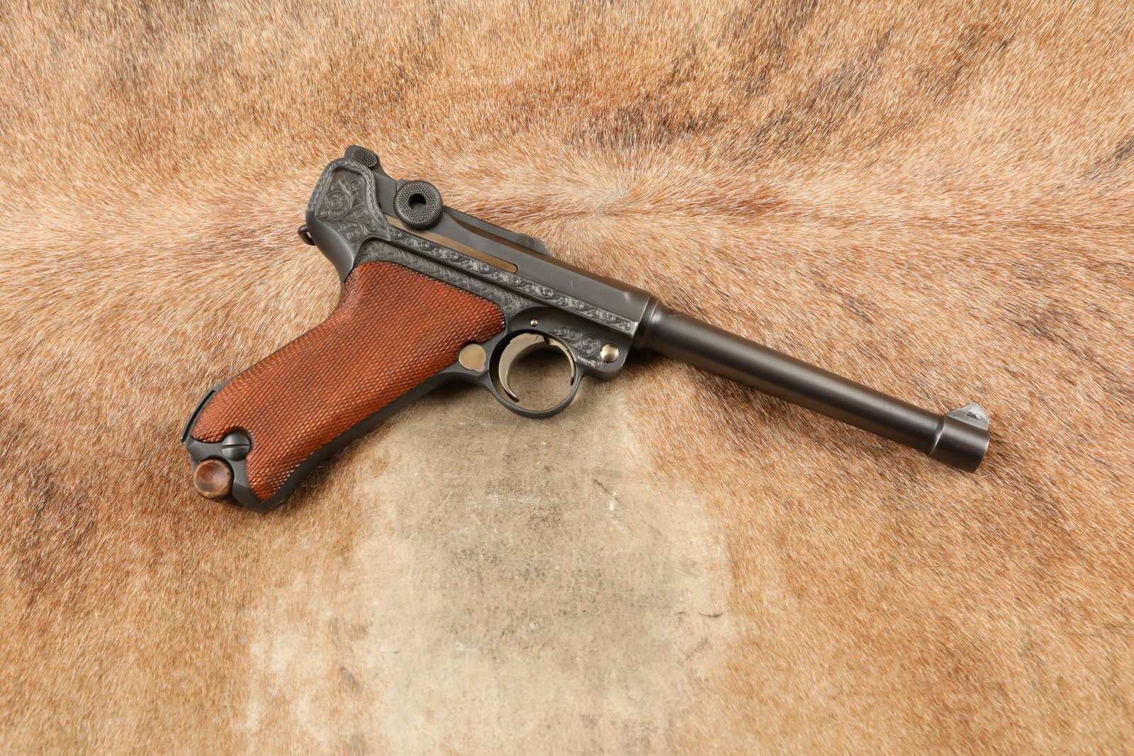 Custom Engraved WWI Imperial German Navy DWM 1914 Luger 6" 9mm Semi-Auto Pistol, MFD 1914-1917 C&R: Please be sure to read the Mechanics section for safety information. Make: DWM Model: Custom 1914 Naval Luger Serial Number: 2795 Year of Manufacture: Ca. 1914-1917, we do not know when the pistol was