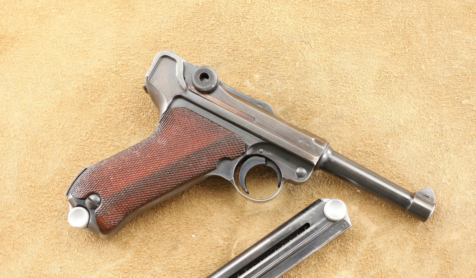 Matching WWII German Mauser S/42 P.08 9mm Luger Military Semi-Automatic Pistol, 1939 C&R (1 of 20)