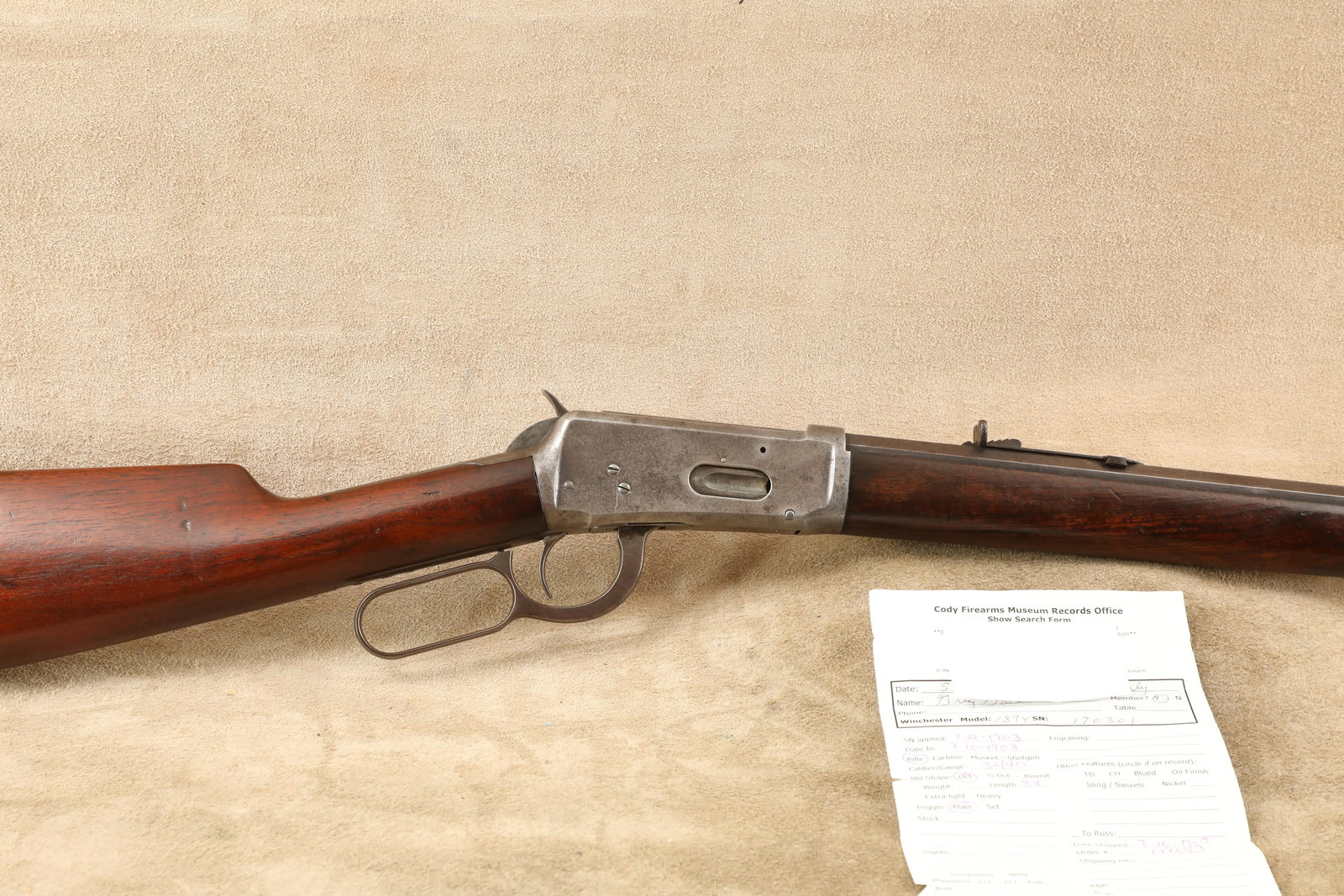 Winchester Model 1894 28" Octagonal .32-40 WCF Lever Action Rifle, 1903 C&R (1 of 20)