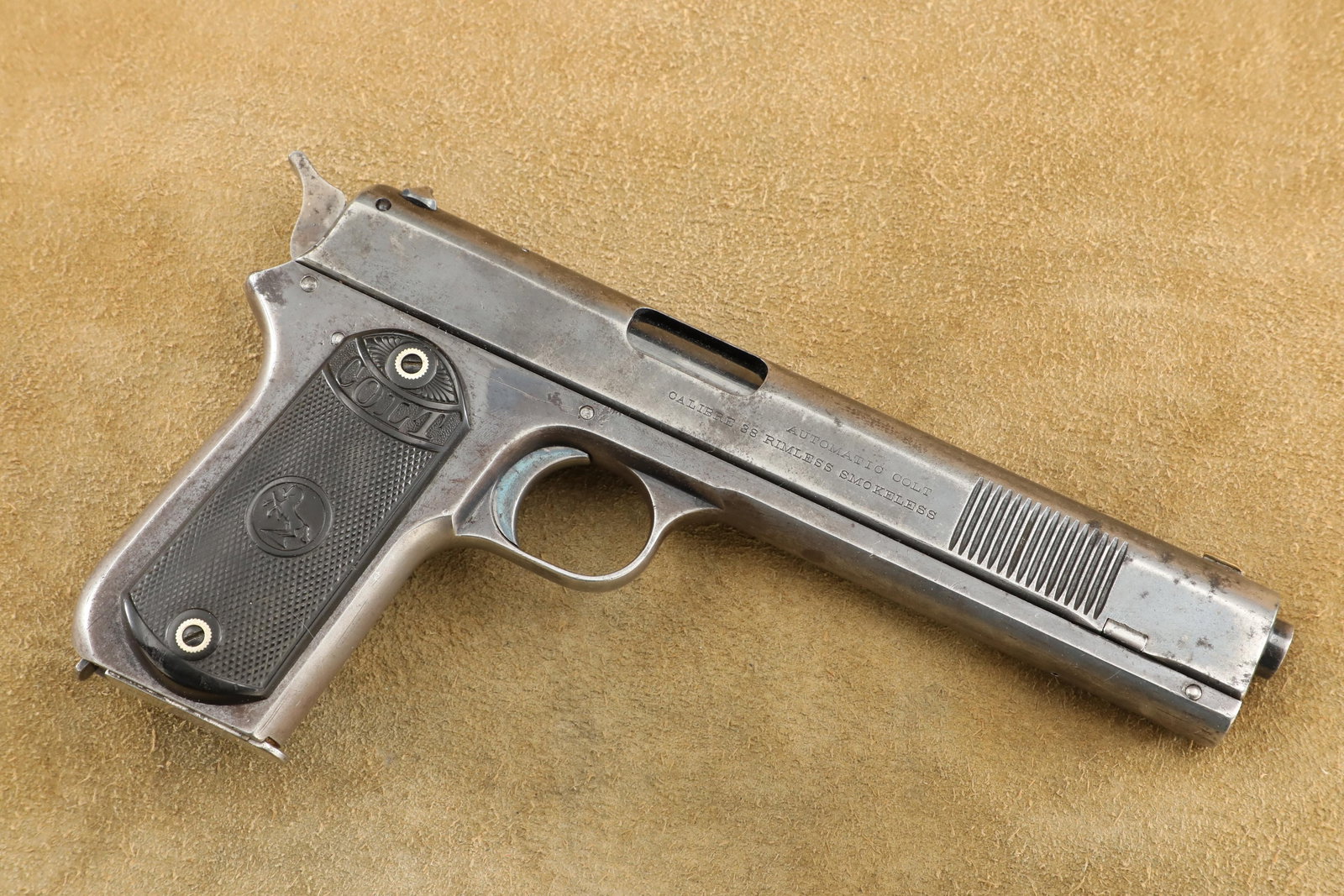 Colt Model 1902 Sporting Front Serrations Spur Hammer .38 ACP Semi-Automatic Pistol, 1903 C&R (1 of 20)
