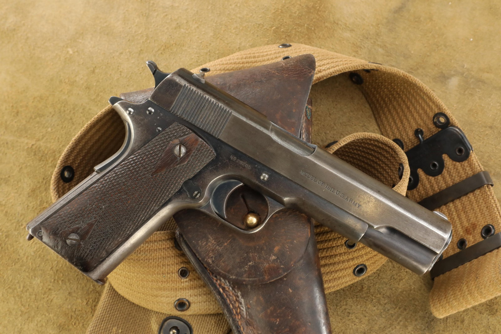 Pre-WWI Colt Model of 1911 U.S. Army 5" .45 ACP Military Semi-Automatic Pistol, MFG 1913 C&R (1 of 20)
