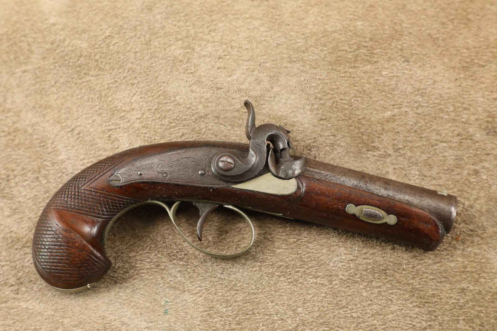 R. P. Bruff NY Philadelphia Deringer Copy 3" .41 Caliber Percussion Derringer, Antique (1 of 13)