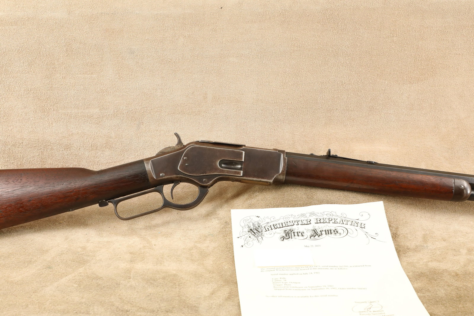 Factory Repair Winchester 1873 3rd Model 24" Octagon .38-40 WCF Lever Action Rifle, 1902 C&R (1 of 20)