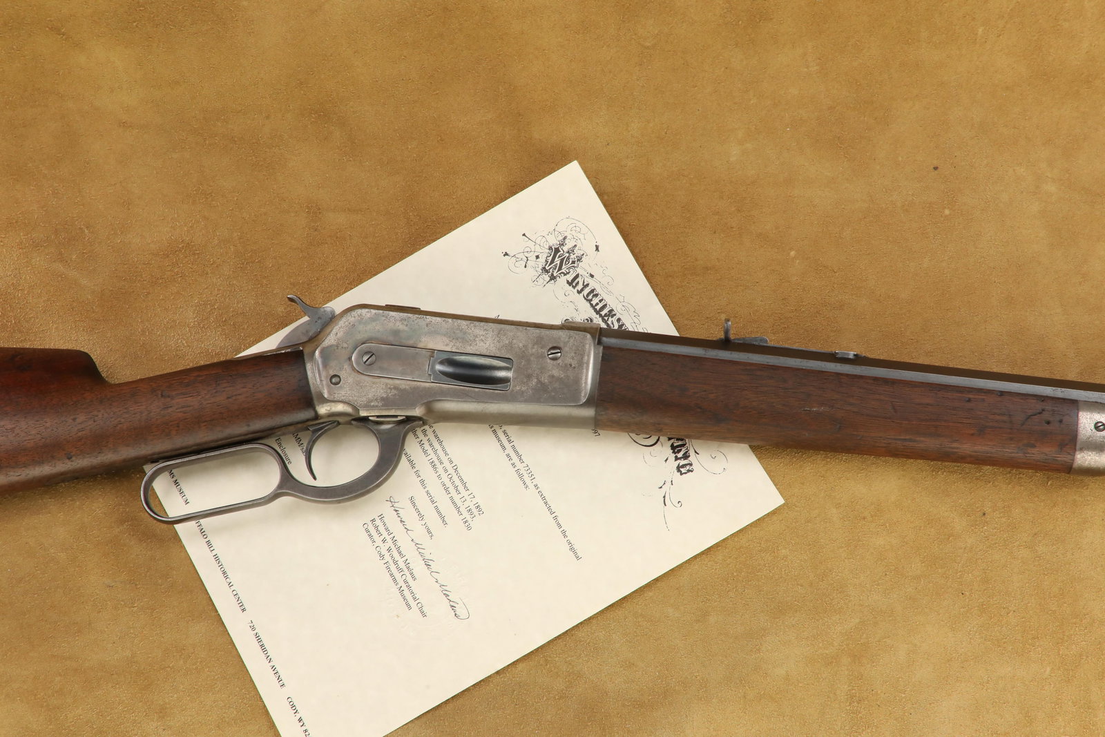Winchester Model 1886 26" Octagonal .45-90 WCF Lever Action Rifle, MFD 1892 Antique (1 of 20)