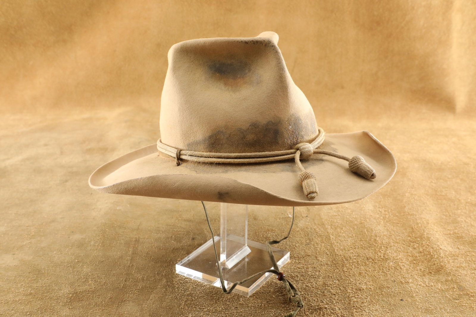 Vintage 1960s John Wayne Batjac Productions Studio Marked Film Worn Movie Prop 3X Beaver Cowboy Hat (1 of 17)