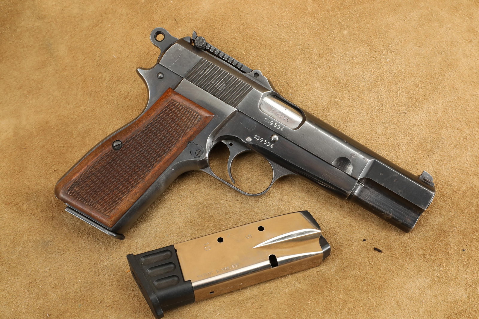 WWII German Occupied WaA140 FN High Power M1935 640b Tangent 9mm Semi-Auto Pistol, 1942 C&R (1 of 20)