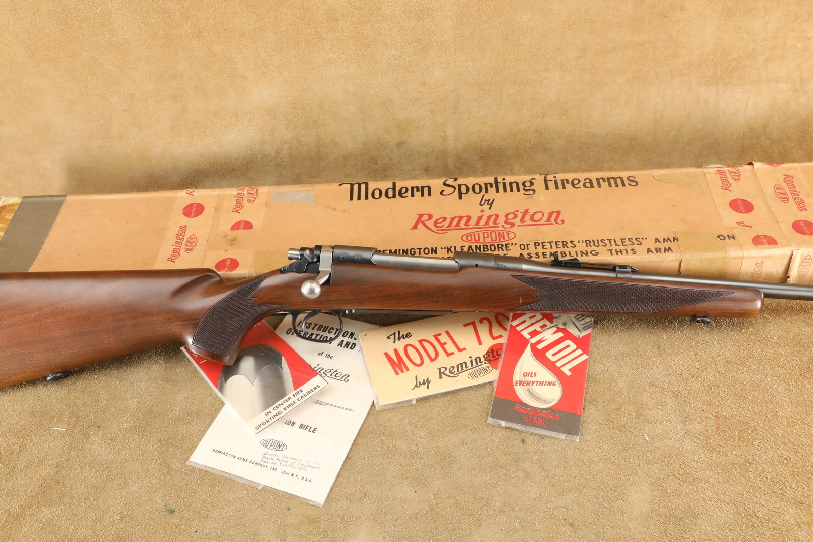 Rare Boxed Navy Trophy Rifle Remington Model 720 .30-06 22" Bolt Action 1942 C&R: Make: Remington Model: Model 720 Serial Number: 41827 Year of Manufacture: 1941-1944, 1942 WL Date Code Caliber: .30-06 Springfield Action Type: Bo