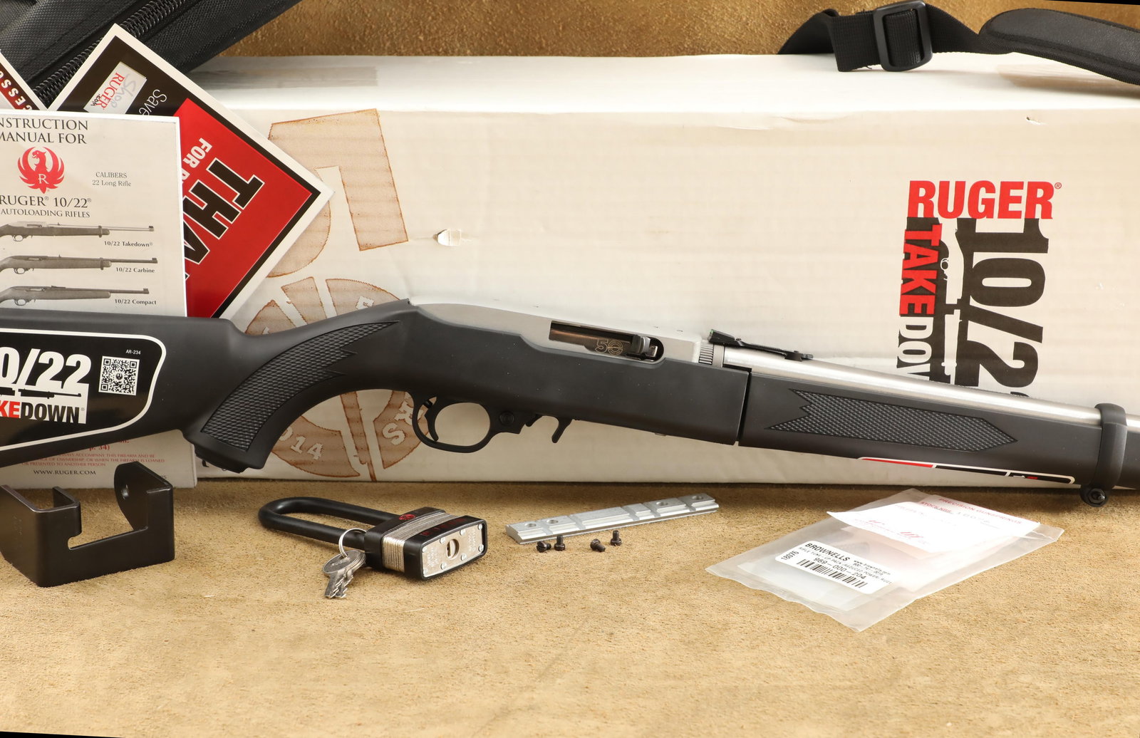 Boxed Ruger 10/22 50th Anniversary Edition .22 LR 16.4" Semi Auto Takedown Rifle, 2014 (1 of 20)