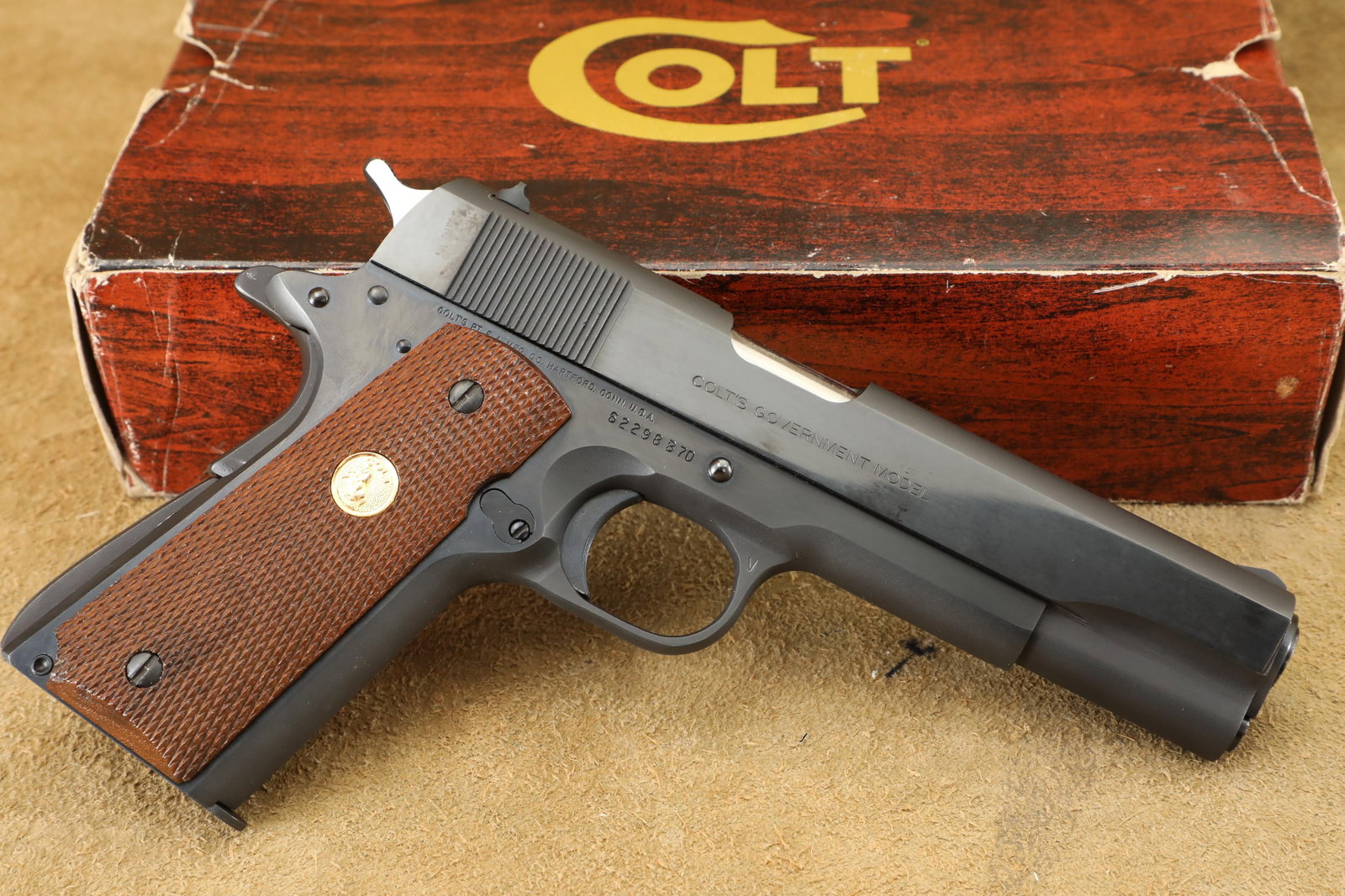 Boxed Colt MK IV Series 70 Government Model 1911 .45 Auto 5" Semi Automatic Pistol, 1980 (1 of 20)
