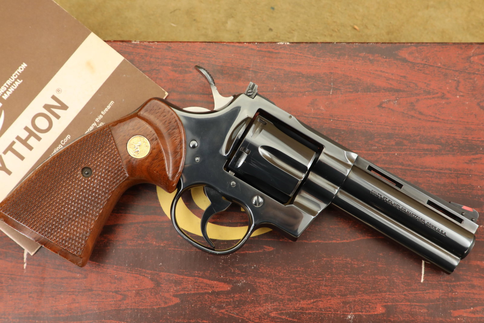 Boxed Colt Python Model I3640 .357 Magnum 4" Blue Double Action Revolver, MFD 1979 (1 of 20)