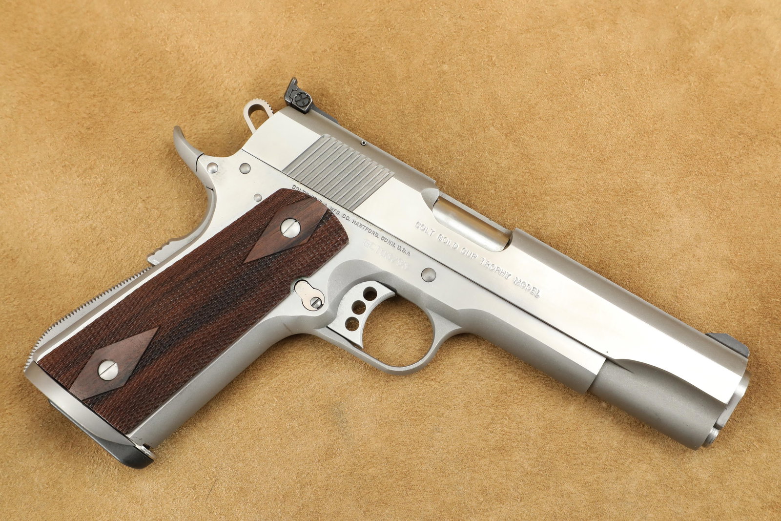 Custom Colt Gold Cup Trophy Stainless 5" 1911 .45 ACP Semi-Automatic Pistol, 1998 (1 of 20)