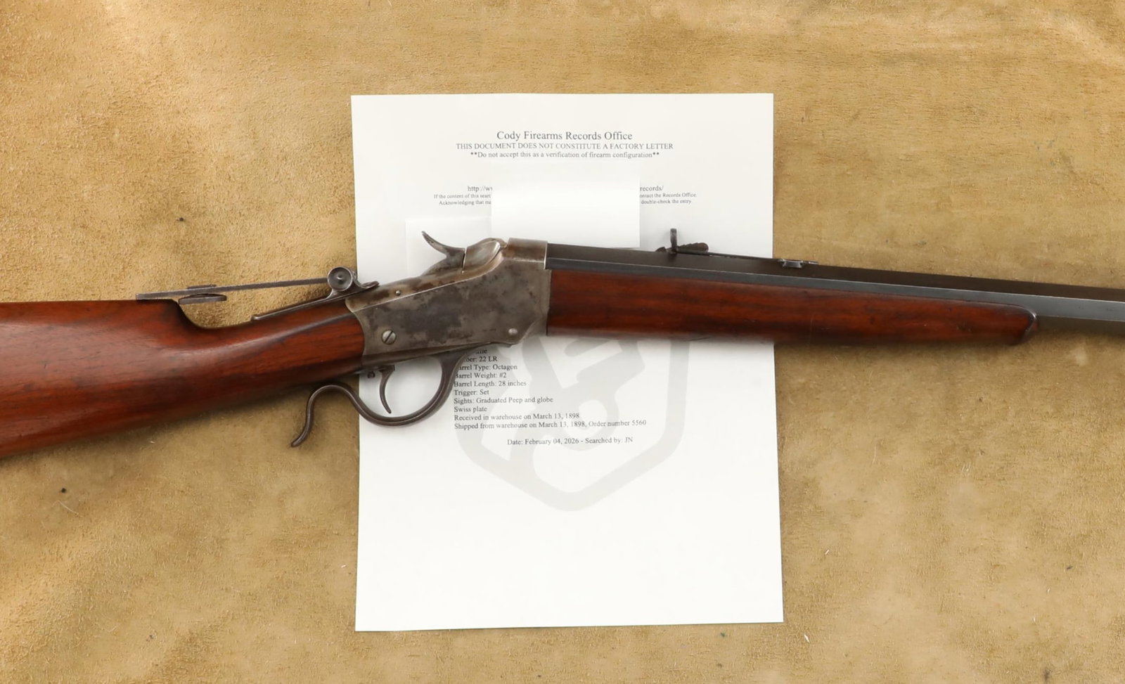 Winchester 1885 Low Wall 28" No. 2 .22 LR Single Shot Rifle Set Trigger Swiss Plate 1897 Antique (1 of 20)