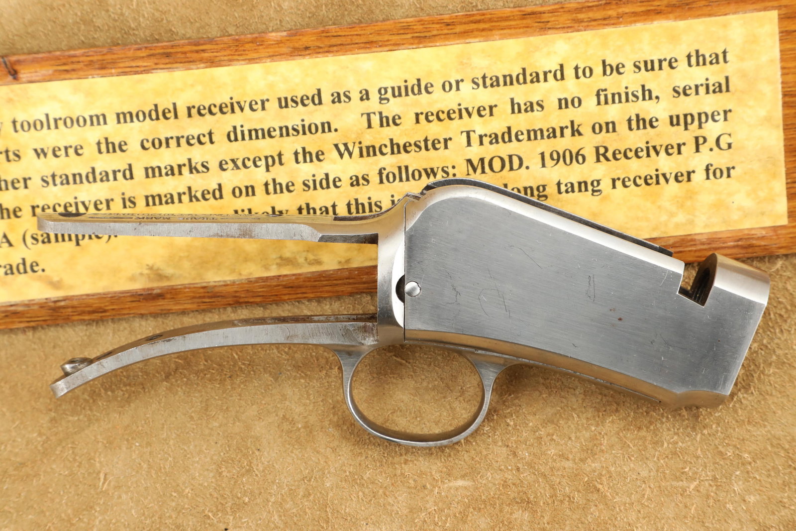 Winchester 1906 Expert Grade Factory Toolroom Sample Receiver & Description Plaque (1 of 19)