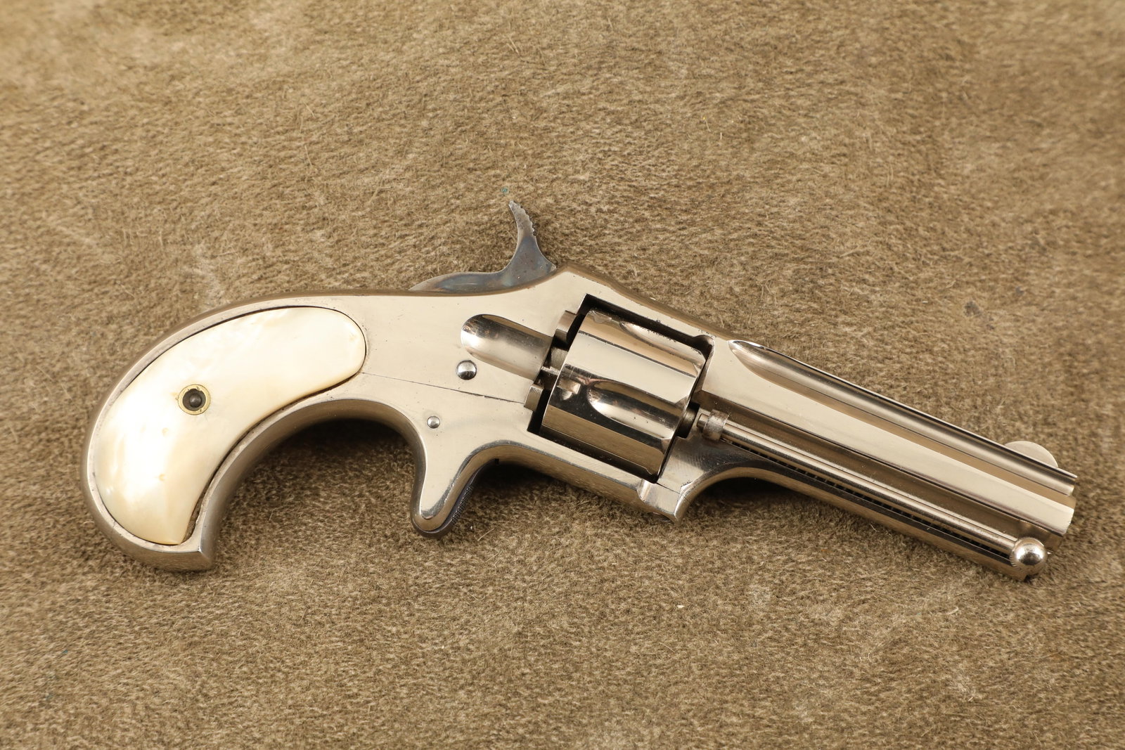 Remington Smoot New Model No. 2 .30 Rimfire 2.75?? 5-Shot Revolver, Antique: Make: E. Remington & Sons Model: New Model No. 2 Smoot Serial#: 293 Year of Manufacture: 1877 to 1885 Caliber: .30 Rimfire Action Type: Single