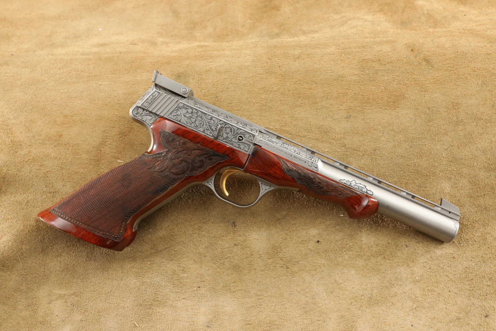 Rare 1 of 382 Browning Renaissance Grade Medalist Factory Engraved .22 LR Semi-Auto Pistol, 1971 C&R (1 of 20)