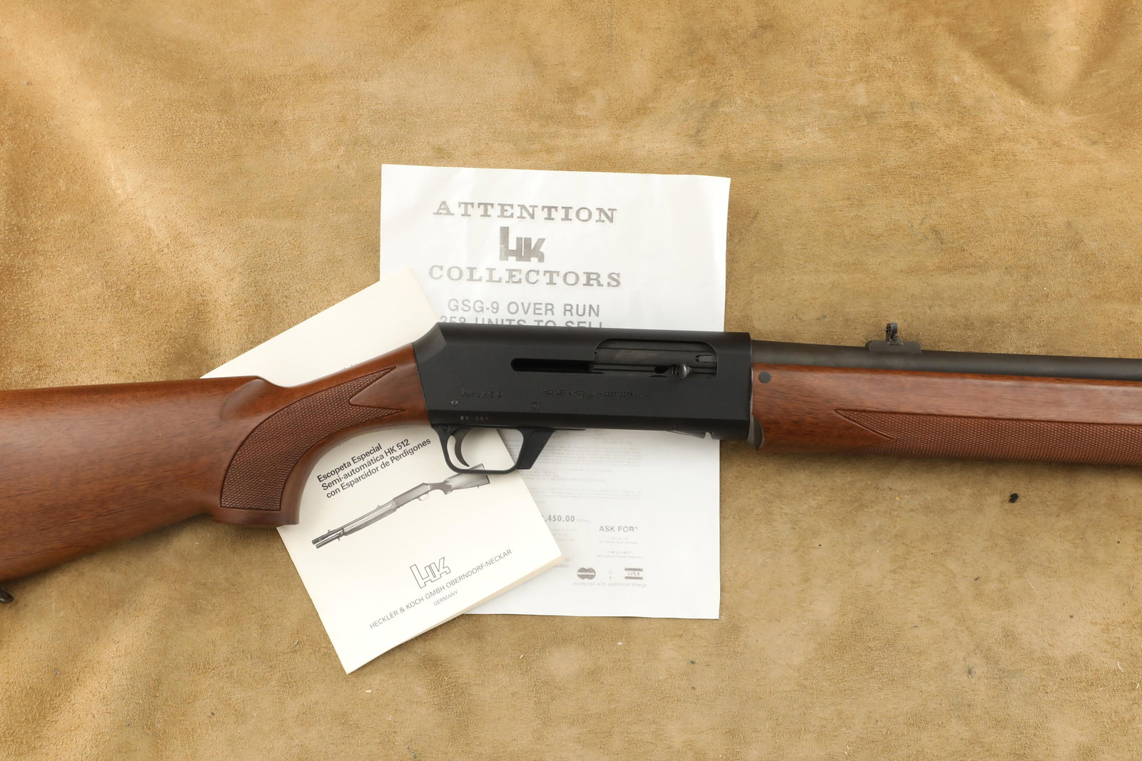 Rare Heckler & Koch Model 512 12 Gauge 18" Factory Diverter Semi Automatic Shotgun, 1988 (1 of 20)