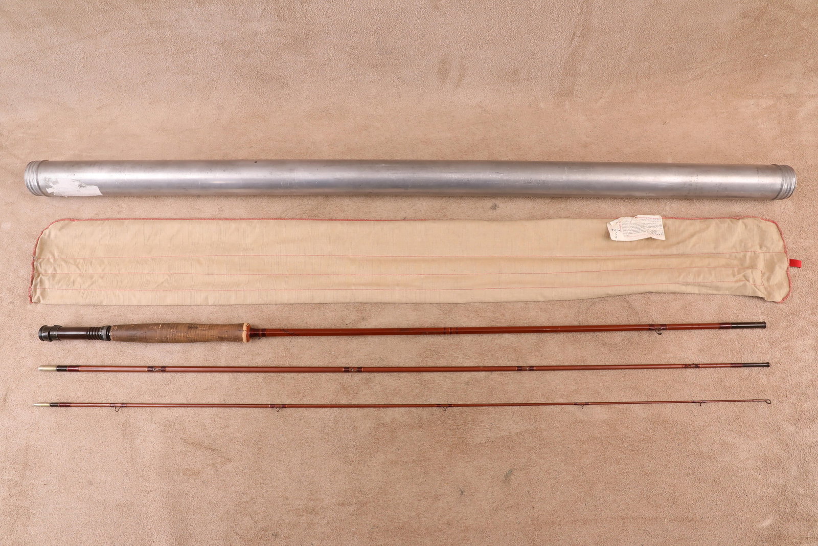 Vintage Heddon #20 9' Three Piece Bamboo Fly Rod & Storage Tube (1 of 11)