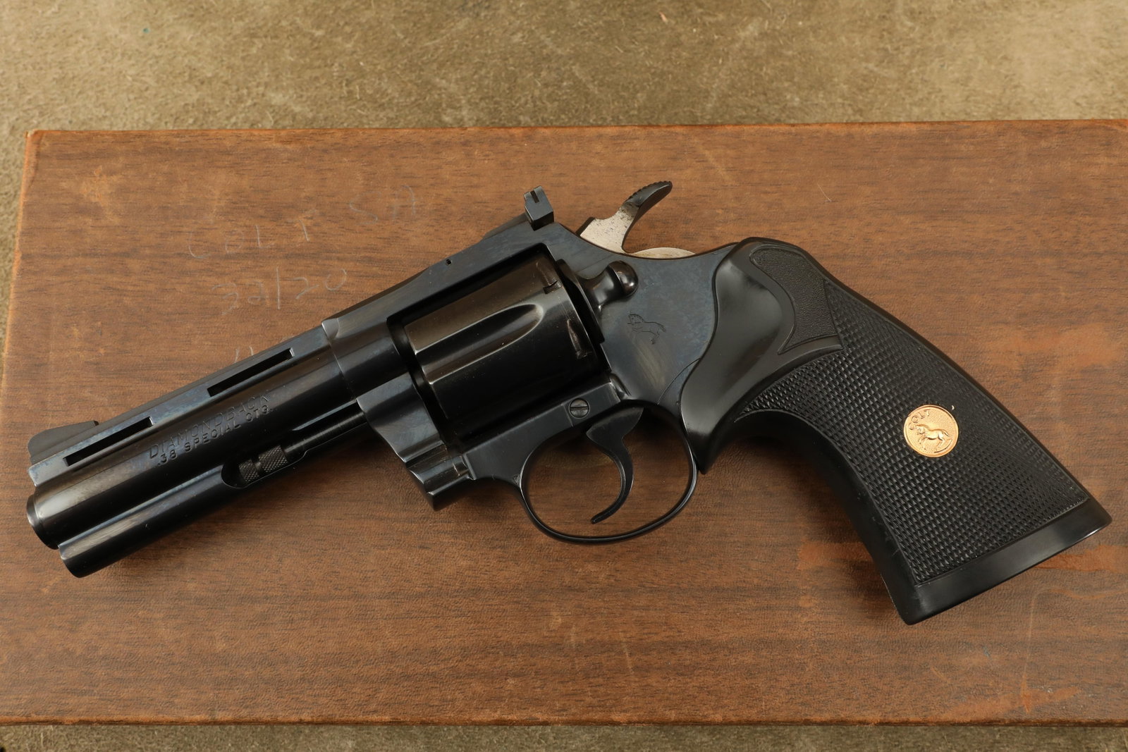 Colt Diamondback Model Blue 4" .38 Special SA/DA Double Action Revolver, 1969 C&R: Make: Colt Model: Diamondback Serial Number: D36436 Year of Manufacture: 1969 Caliber: .38 Special Action Type: Single/Double Action Swing-Out Cyli