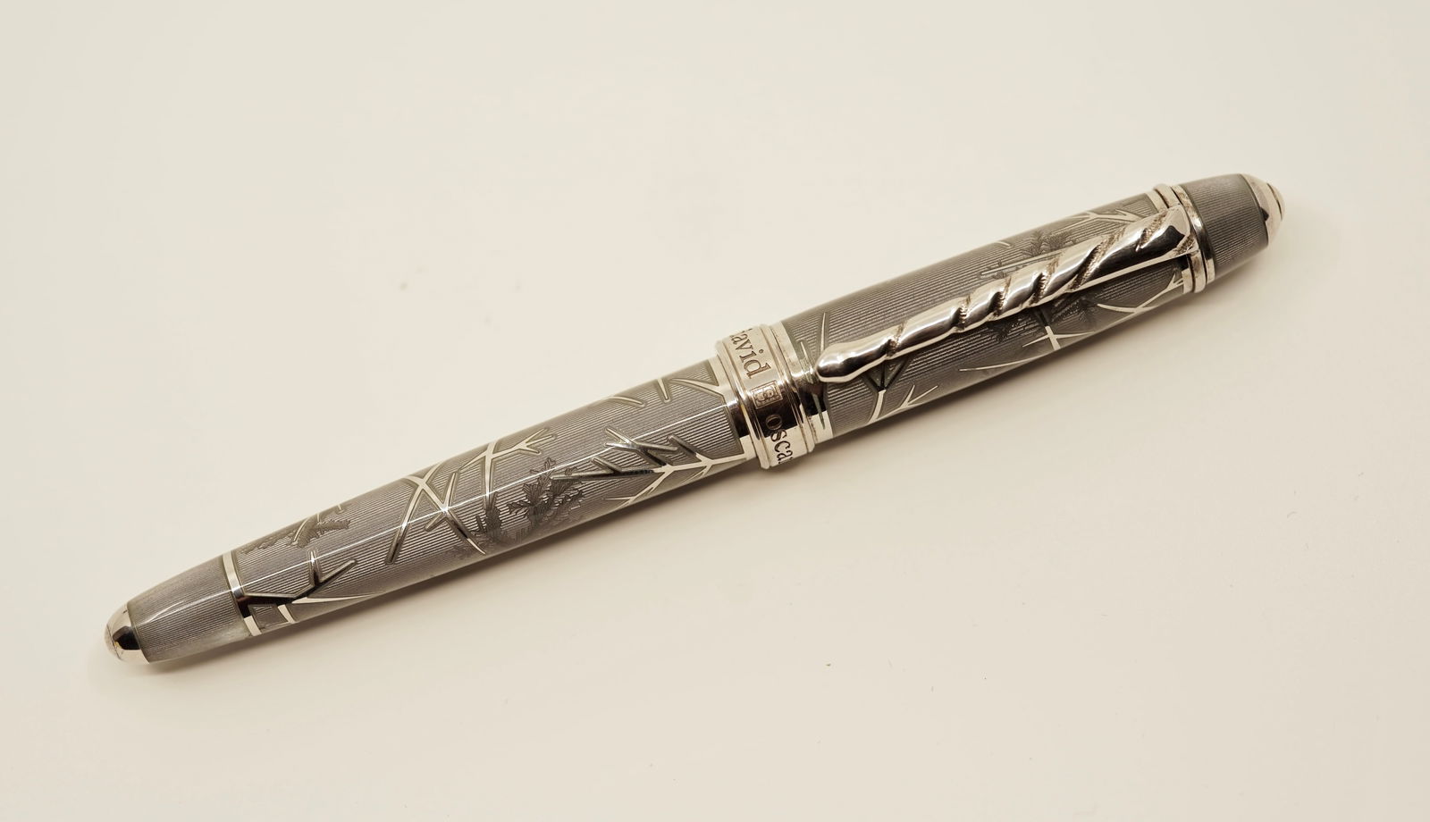 David Oscarson LE Winter Fountain Pen Sterling, Boxed (1 of 7)