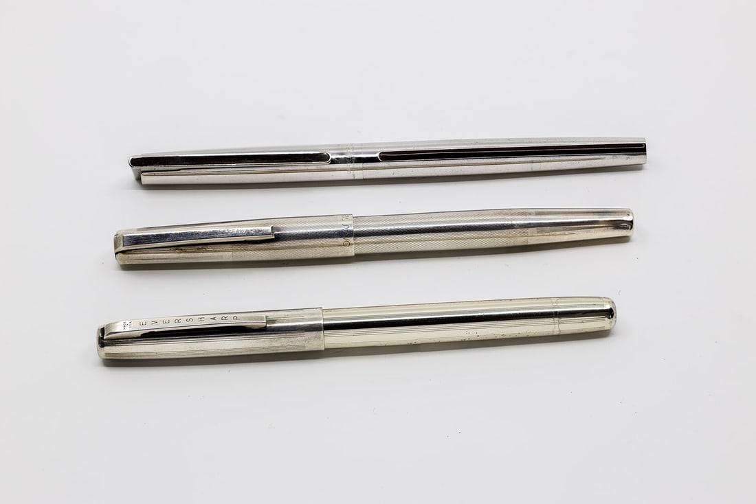 Omas, Eversharp & Waterman Sterling Silver Fountain Pens (1 of 3)