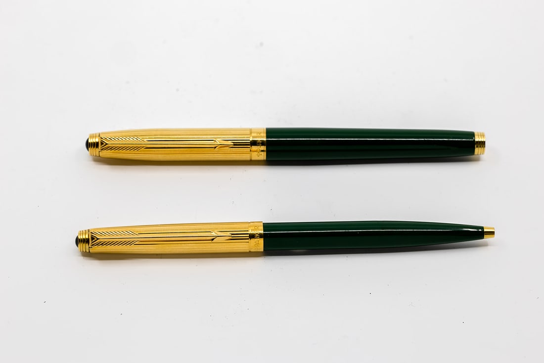Parker 75 French Green Laque Fountain Pen Set (1 of 2)