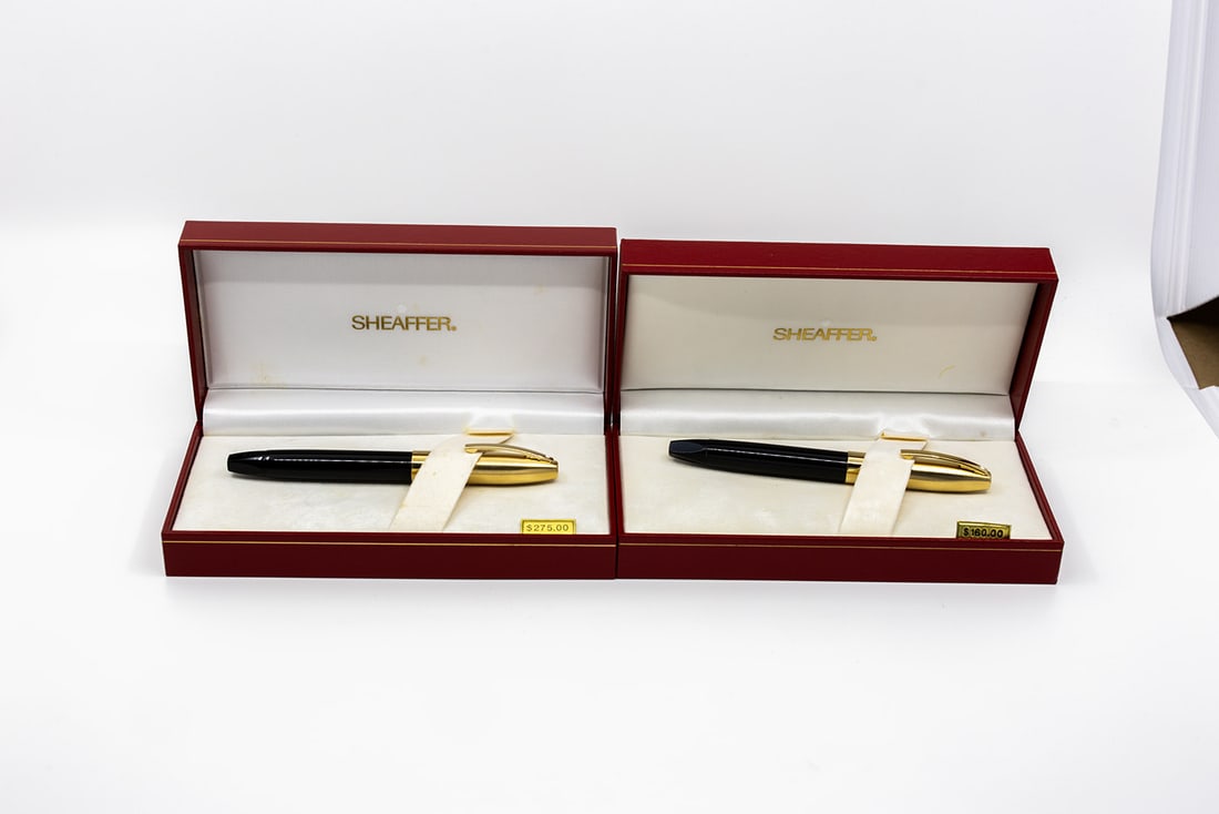 Sheaffer Legacy I Brush Gold Black Laque Fountain Pen Set (1 of 3)
