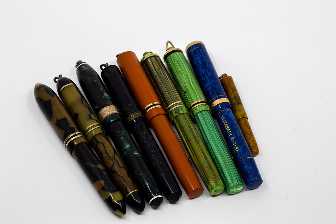 Assorted Colourful Ring Top Fountain Pen Lot (9) (1 of 4)