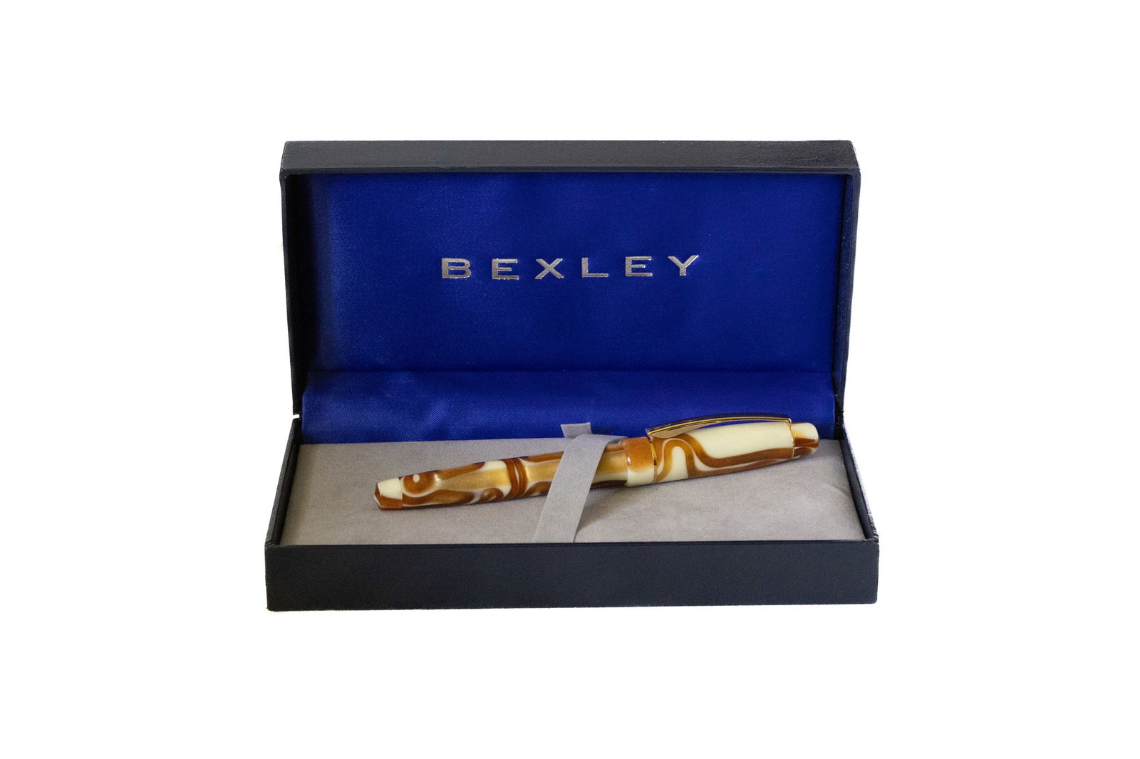 Bexley BX701 Gold/Pearl Marble Fountain Pen, Boxed (1 of 4)