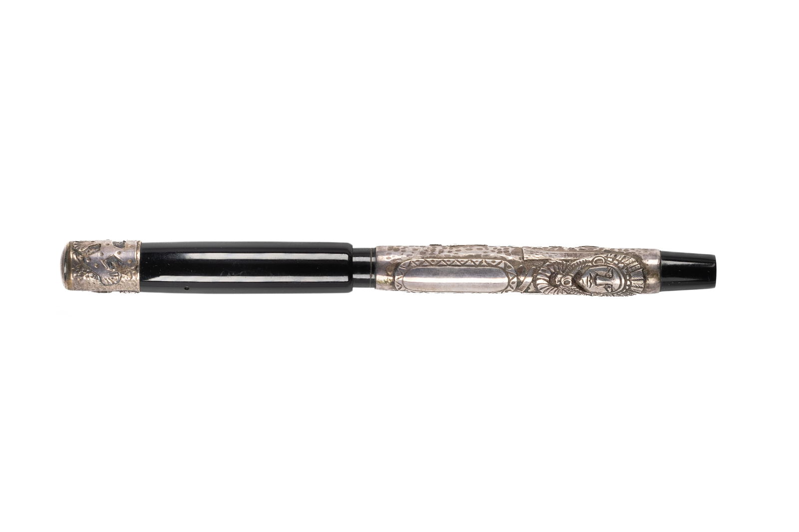 Parker 57 Lucky Curve Aztec Awanyu Tribute Silver Fountain Pen (1 of 7)