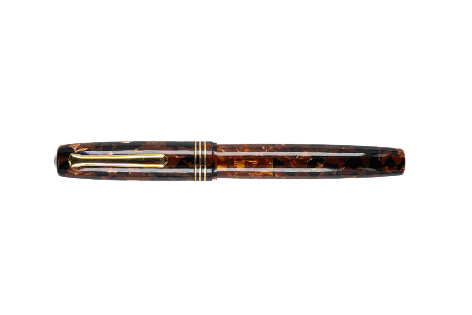 Tibaldi Extra Iride Red Marble Celluloid Fountain Pen (1 of 3)