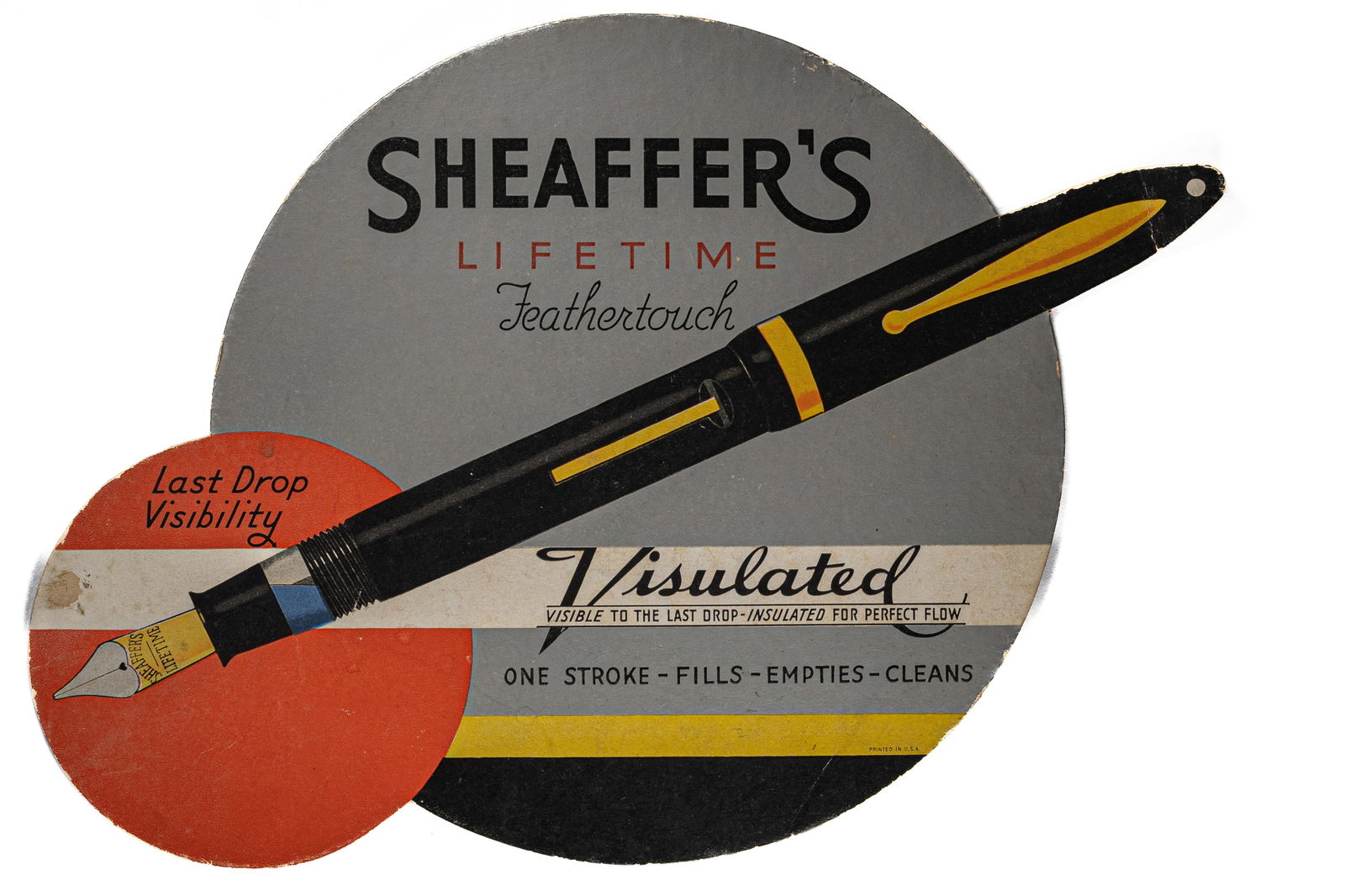 Sheaffer Balance Fountain Pen 1930’s Cardboard Display (1 of 2)