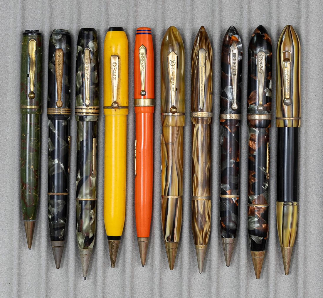 Assorted Fountain Pen/Pencil Combos, Plated & 14K Nibs (10) (1 of 2)