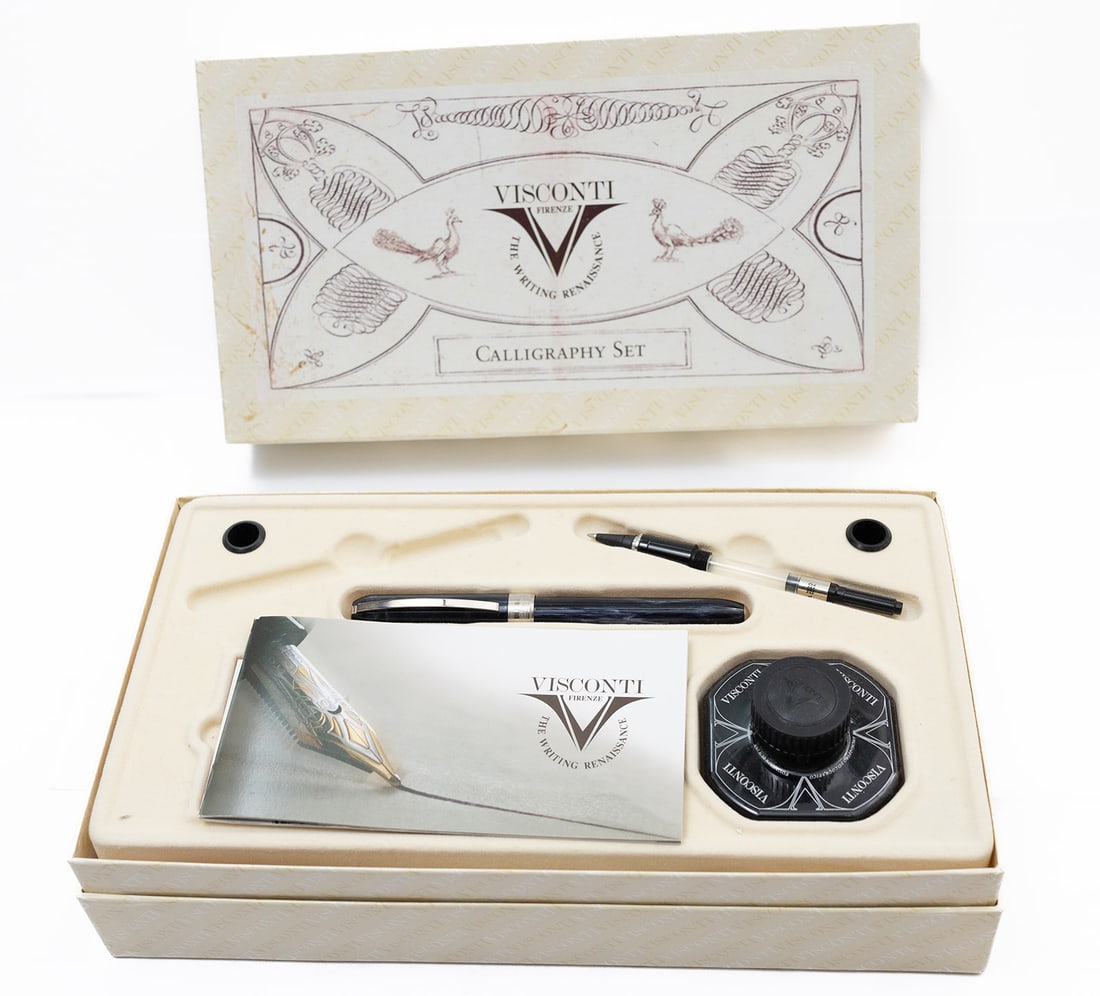 Visconti Calligraphy Rembrandt Fountain & Roller Pen Set (1 of 2)