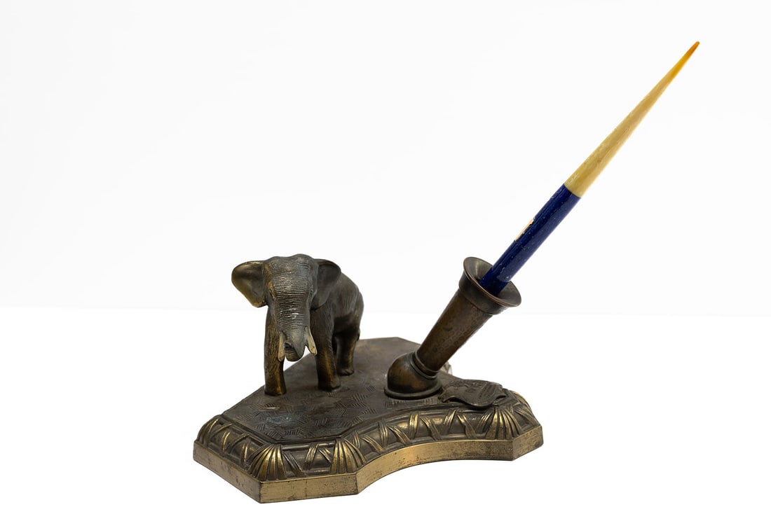 Conklin Bronze Elephant Gettysburg Fountain Pen Desk Set (1 of 5)