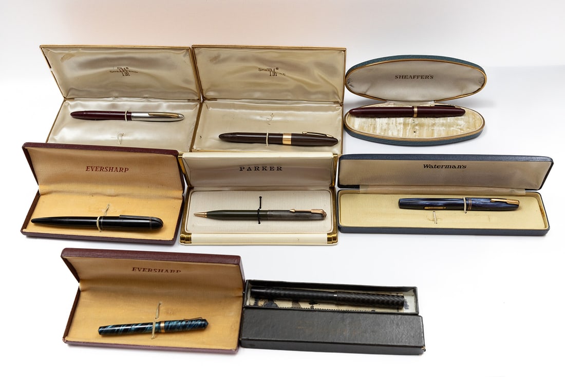 Parker/Sheaffer/Wahl/Waterman Fountain Pens & Pencils (8) (1 of 2)