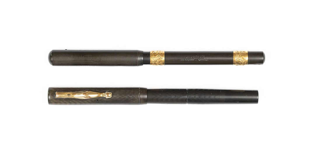 Laughlin Detroit Hard Rubber Fountain Pens, Boxed (1 of 5)